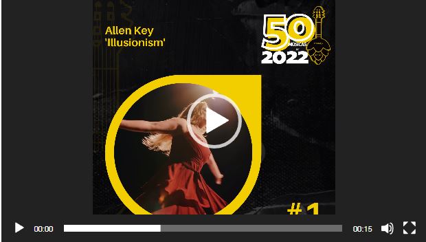 Allen Key fica em 1º lugar entre as 50 músicas de 2022 mais votadas do Rockbreja